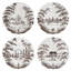 Country Estate Party Plate Assorted Set/4 - Flint Gray