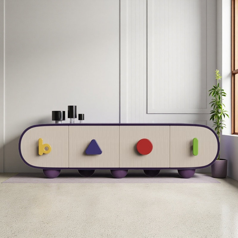 Meuble télé moderne, simple et tendance, Mauve