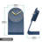 Grooves Quartz Analog Tabletop Clock, Navy Blue-952058781