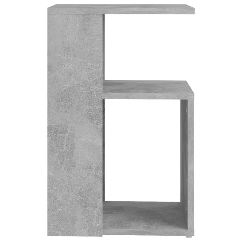 Gnni Floor Shelf End Table, Concrete Gray, Concrete Gray