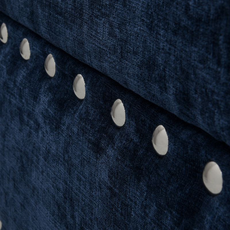 Canapé modulaire 3 pièces Ilish, Chenille bleu foncé