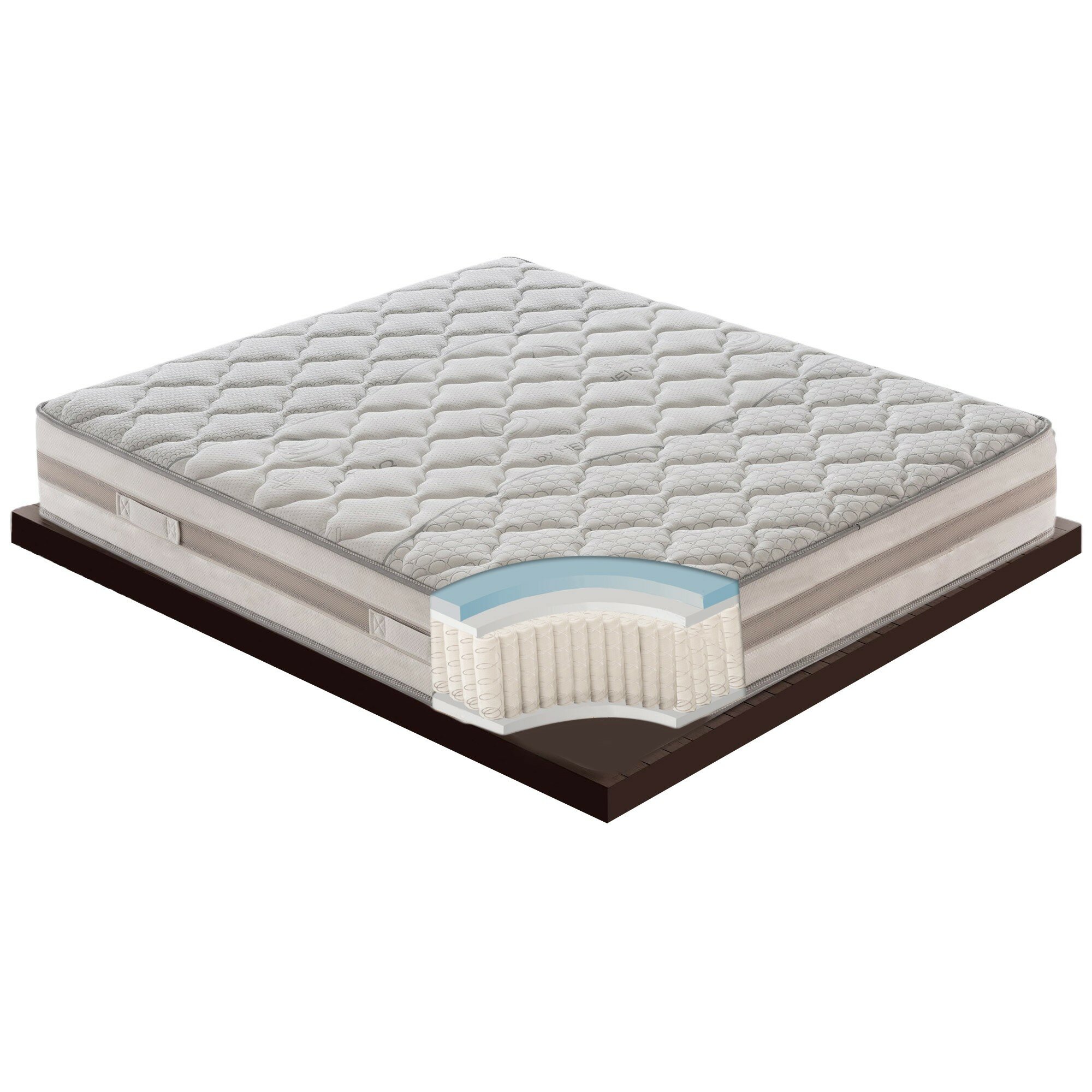 MaterassieDoghe - Matratze 140x190 Memory Foam - 20 cm Höhe - 2 Schichten -  Abnehmbarer Bezug