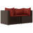 Malalai 2 - Person Patio Conversation Set with Cushions-142548672-138386771