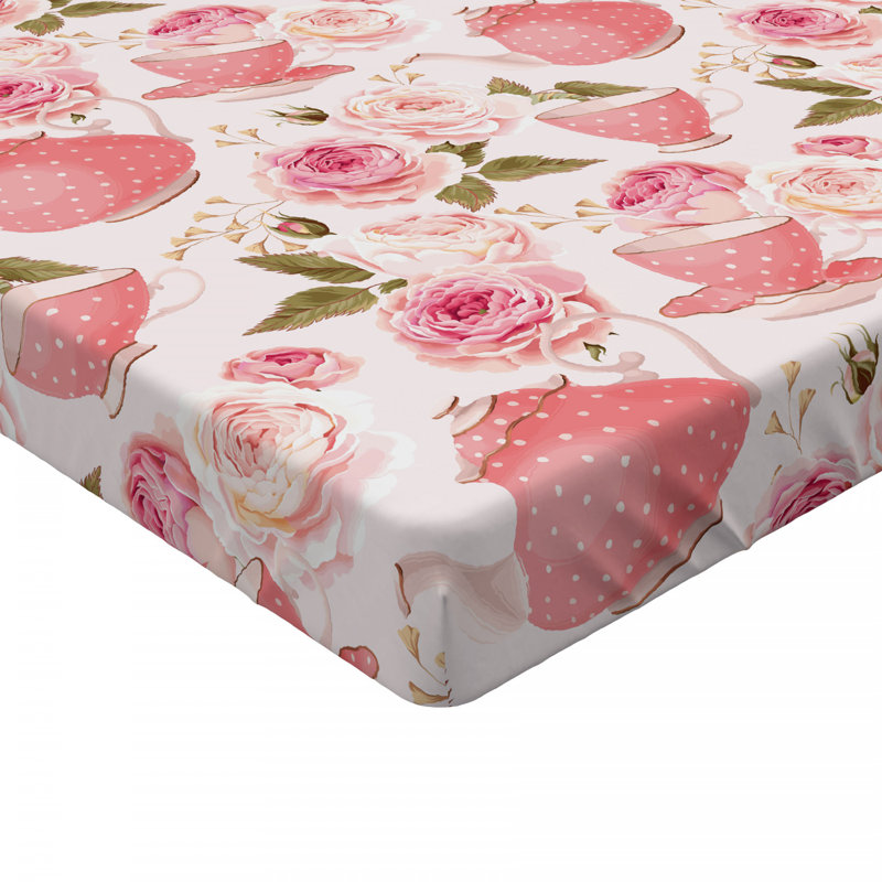 Microfiber Floral Fitted Sheet, Twin XL Fitted Sheet