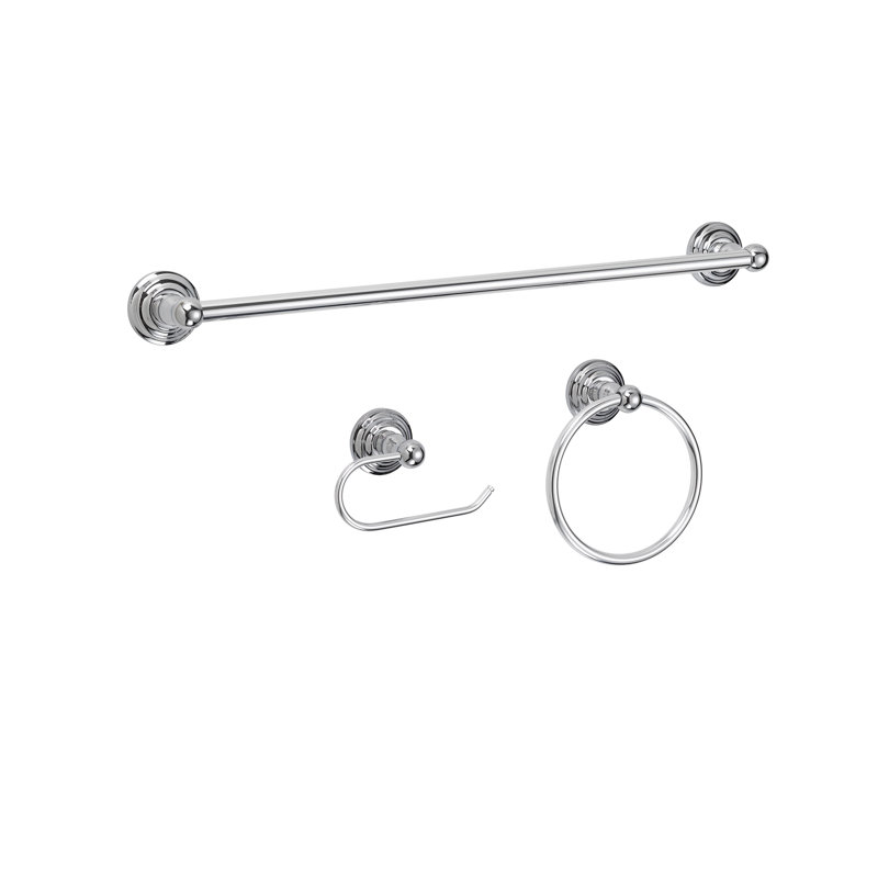 3 - Piece Bathroom Hardware Set, Chrome