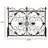 Fireplace Screen, Scrollwork Design, Iron, 45X35 Black, Gold Finish-121481509