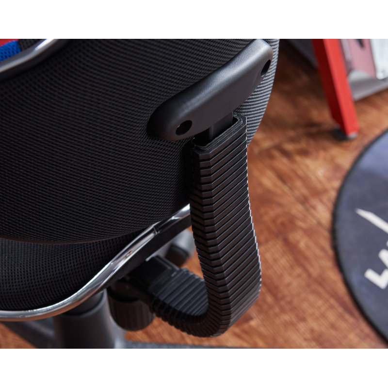 Chaise de bureau pivotante à 360 ° Aldous avec dossier en filet et hauteur réglable, Noir