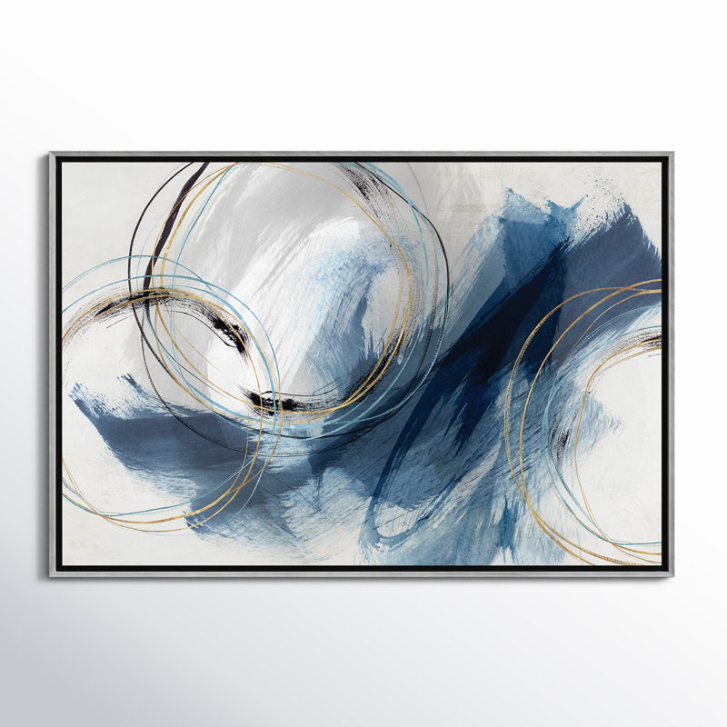 «Detour» par Isabelle Z, impression, H 40 po x l 60 po, Toile avec cadre flottant, Argent argent