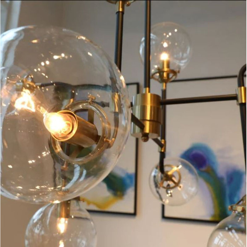 Lampe suspendue en verre Manhattan