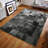 Red Leopard Print Leather Patchwork Rug With Bold Animal Design For Rustic Style & Luxe Statement