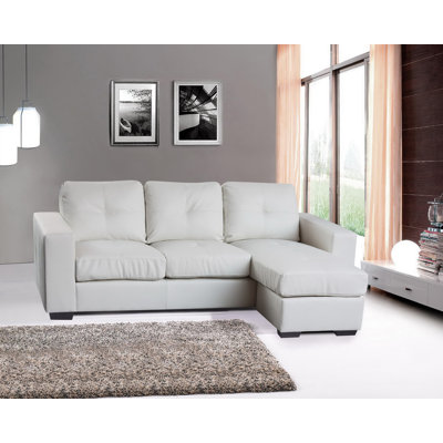 Nicholas 3 Seater Faux Leather Corner Sofa 