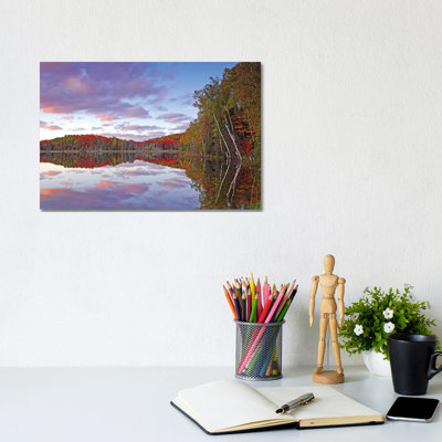 Sunset Colours on Council Lake 1 Piece Wrapped Canvas Wall Art