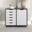 COFFRET DE RANGEMENT EN BOIS SOLIDE GRIS ET BLANC-1527215753