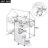 Twin over Twin House Loft or Bunk Bed with Slide and Staircase-1482013916