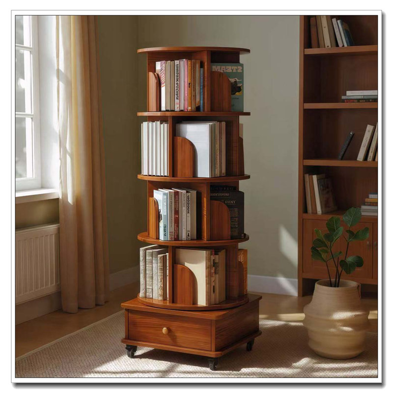 Bibliothèque rotative, Noyer brun