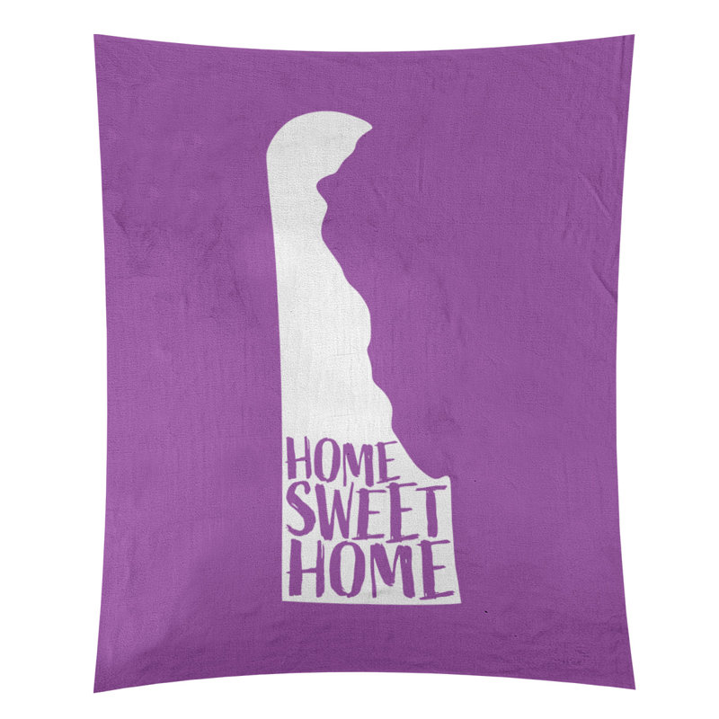 Tapisserie Home Sweet Delaware, H 104 po x l 88 po, Violet