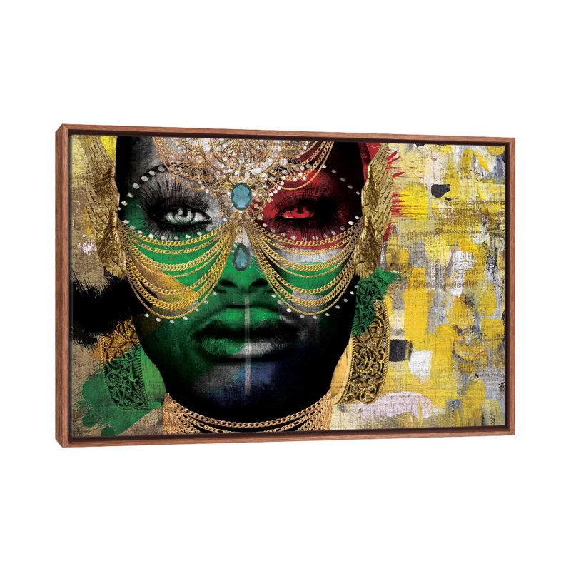 «Girl» par Nikki Chu - reproduction, H 40 po x l 60 po x 1,5 po, Cadre brun classique