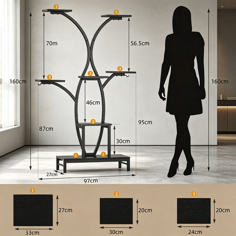 Plant Stand, Black