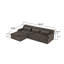 Canapé modulaire rembourré en L en chenille avec poches de rangement et trois coussins Modern Minimalist-1503035856-1503035870
