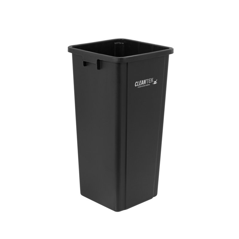Poubelle 23 gallons Cleanware de Cleanware, 1 poubelle carrée vendue séparément, peu encombrante, poubelle en plastique noire, idéale pour la maison, le bureau, le restaurant et plus encore