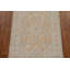 Tapis orange / beige en laine noué à la main de conception unique 2 pi 11 po x 3 pi 11 po New Age