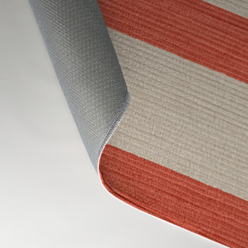 Tapis intérieur / extérieur beige HorizontalStripes, Rectangulaire 3 pi x 5 pi