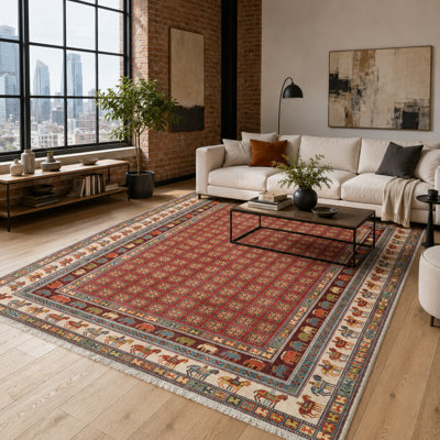 Floral Flatweave Area Rug