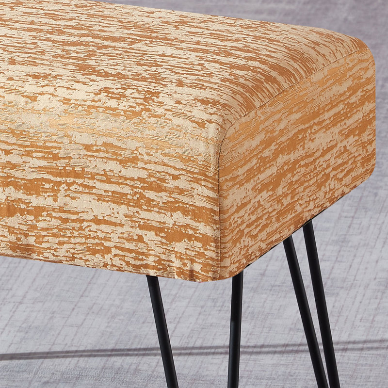 Nipinnawasee Upholstered Ottoman, Honey Gold