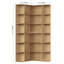 Bibliothèque en L 73,9 "à 6 niveaux avec bibliothèque Hcorner-1705266813