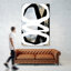«Bold Black On White No3», reproduction d'art sur toile géante 72 po x 48 po-101719028