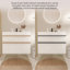 Meuble-lavabo mural blanc 36 po avec lavabo en acrylique intégré, 2 tiroirs à fermeture en douceur, armoire flottante moderne pré-assemblée-2000271840-2000271841