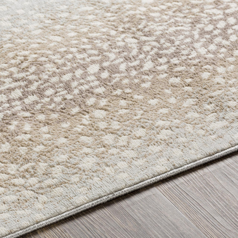Angelick Camel/Light Gray Area Rug, Rectangle 2' x 3'