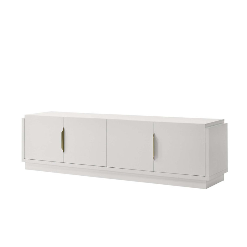 Palmer 70-Inch Wide 4-Door TV Stand With Adjustable Shelves And Cable Management, Perfect For Modern And Traditional Decor.