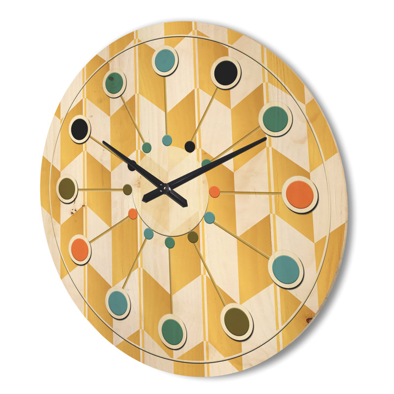 Horloge murale Mid-Century, Grand