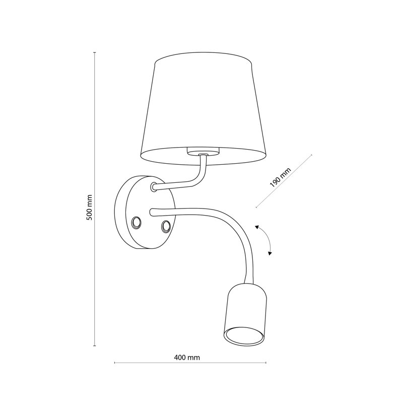 Stickland 2-Light Dimmable Grey/Brown/Blue Armed Sconce