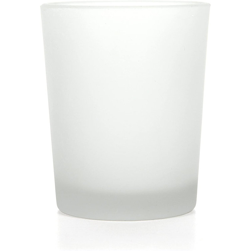 Hosley Set of 24 Frosted White Glass Votive/Tea Light Holder. Ideal for Use with Tea Lights for Weddings, Parties, Aromatherapy, Votive Candle Gardens. Bulk Buy