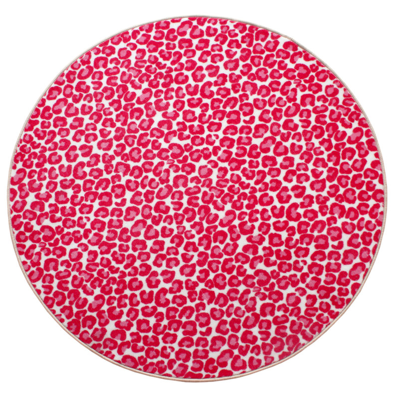 Tapis imprimé animal - guépard suspendu, Rond 5 pi