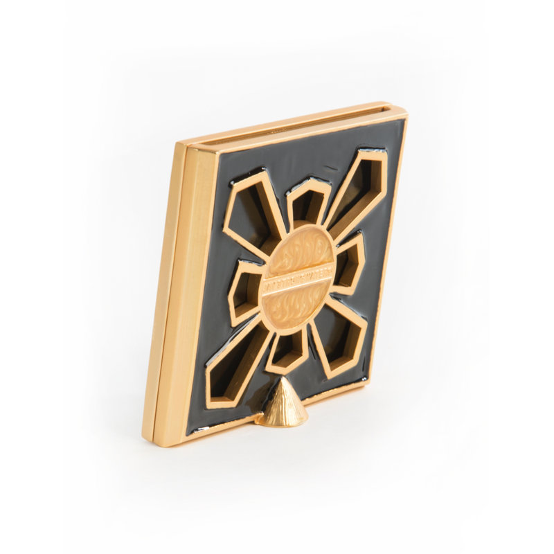 Leland Pavé Corner Metal Picture Frame, Black