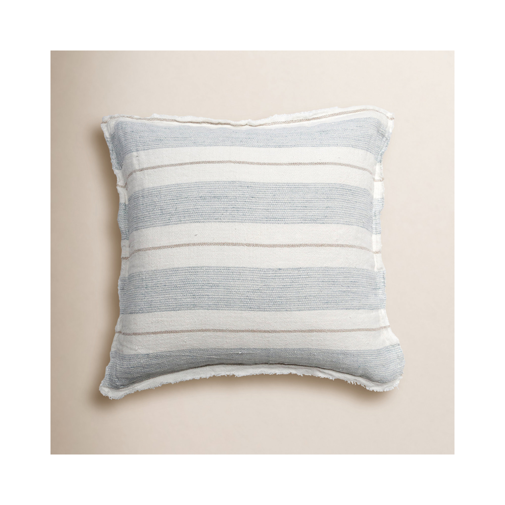Laguna Striped Throw Pillow, Ocean/Natural