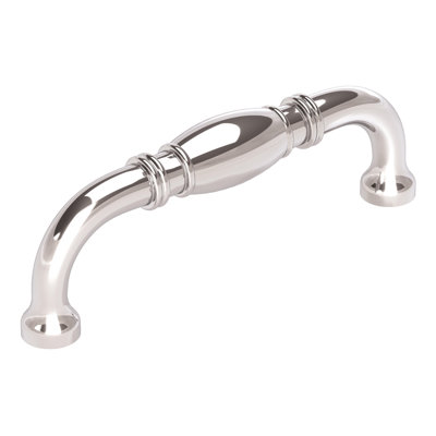 Granby 3-3/4 inch (96mm) Center-to-Center Polished Chrome Cabinet Pull - 10 Pack