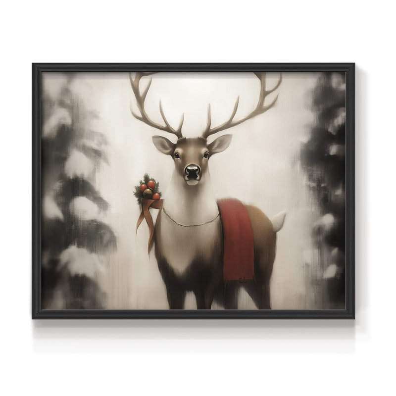 Art de Noël - DCCCLxxvi - reproduction encadrée, H 8 po x l 10 po, Noir, noir, noir, noir
