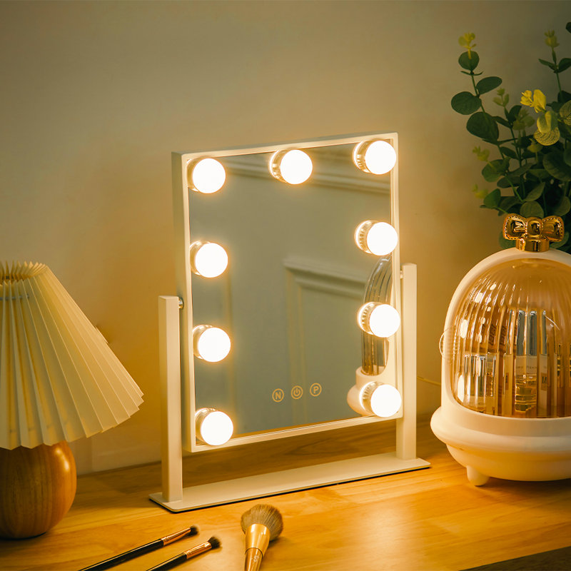 Vanity Dressing Mirror With 9 Led Bulbs