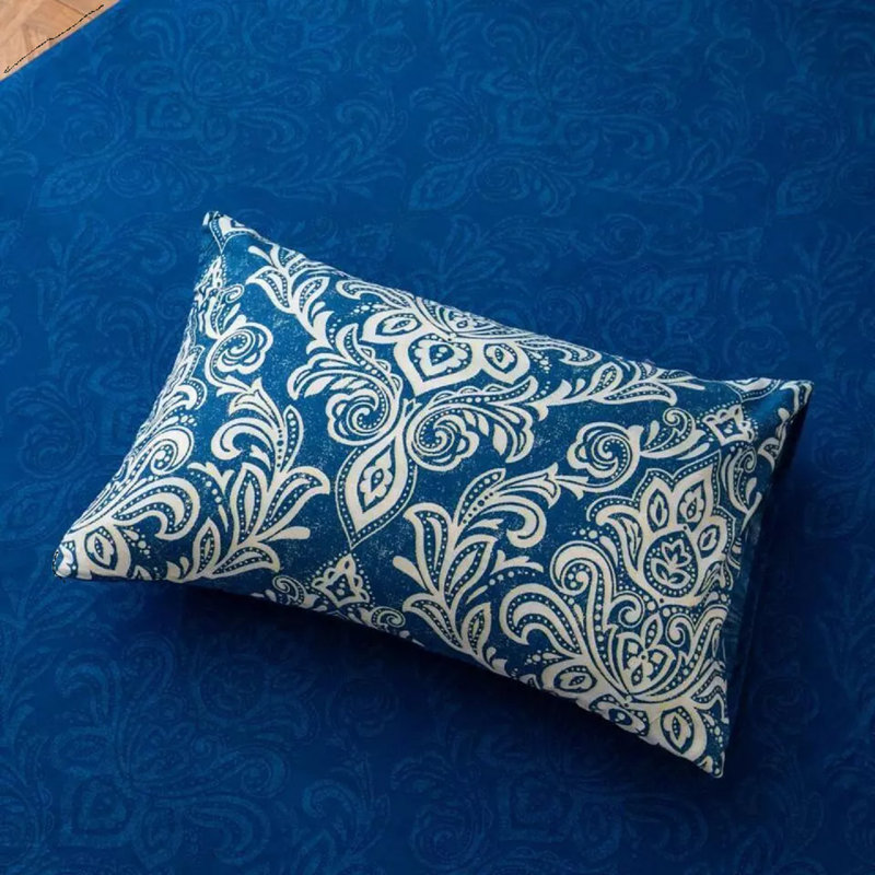 Casie Polyester Floral Bedspread, Blue, Single