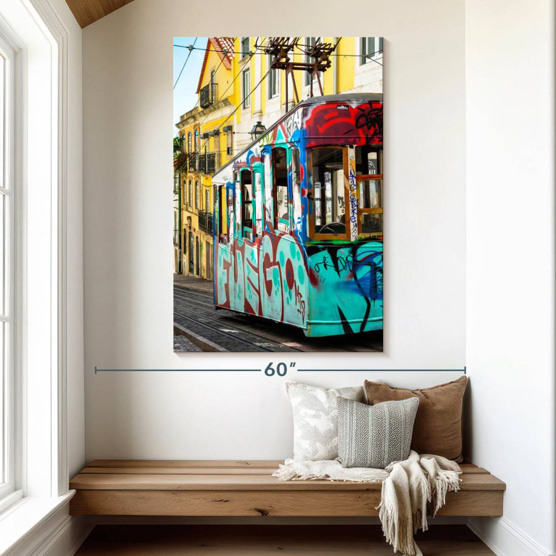 Mehar Graffiti Tramway Lisbon, 51" H x 34" W