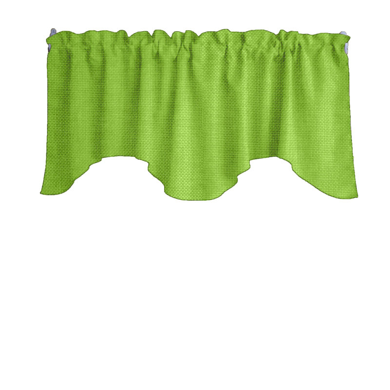 Cantonnière festonnée l 58 po Benina, Vert lime