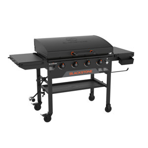 Blackstone 4-Burner 36" Omnivore Griddle with Hood and Extendable Side Shelves