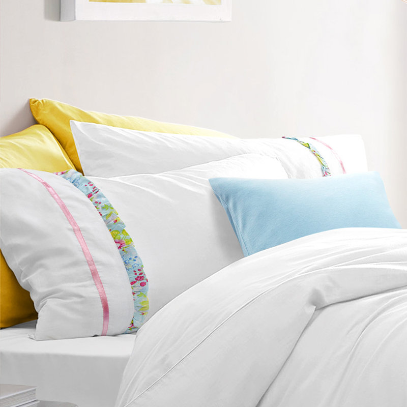 Calaeb Floral Duvet Cover Set, White
