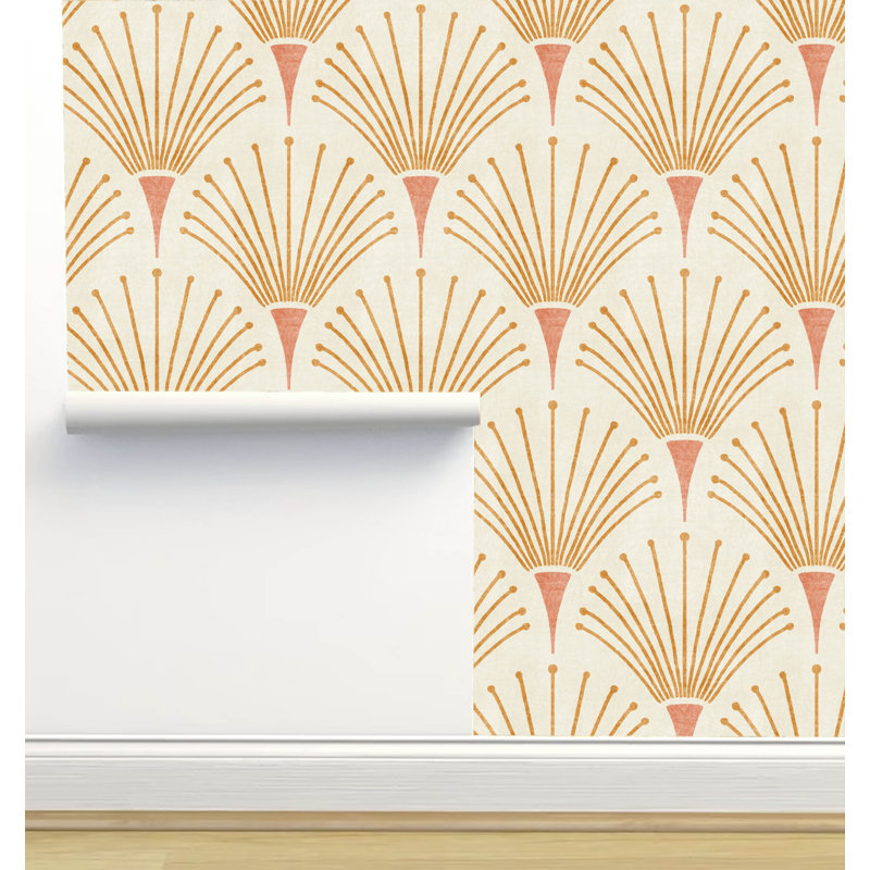 Rouleau de papier peint texturé L 2,16 pi x l 5 po Amy MacC Ready Designs, Jaune / Rose