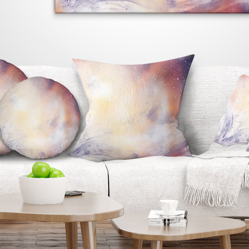 Aquarelle floue avec étoile - coussin imprimé abstrait, 16 po x 1 po, Coussin décoratif