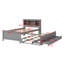 Lit plateforme avec tête de lit, USB, lit gigogne et 3 tiroirs-2111366638-2111366639